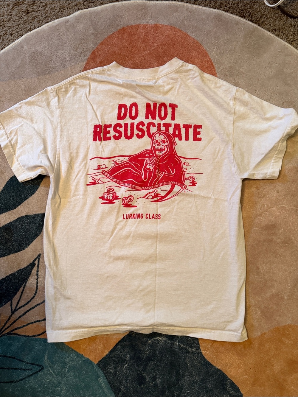 "Do Not Resuscitate" Short Sleeve Tee - White/Red
